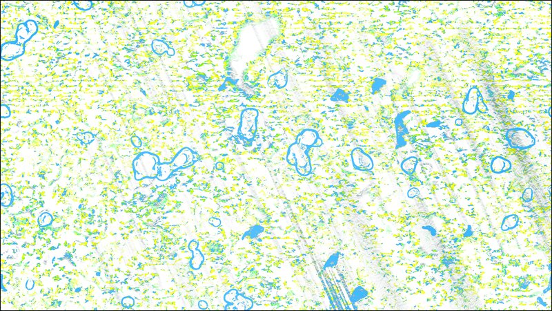 Abstract Pattern with Blue Shapes