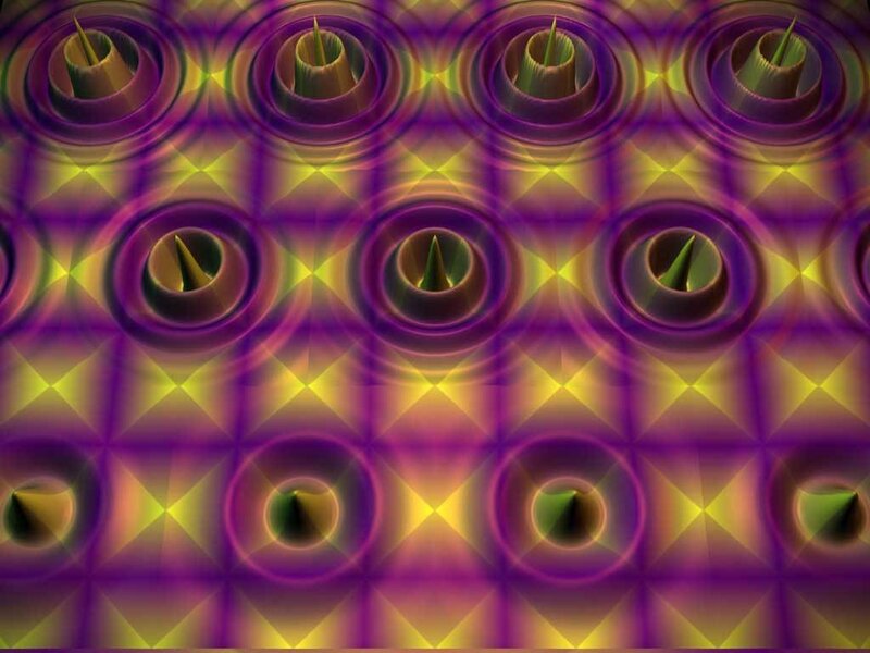 abstract pattern with circles and light
