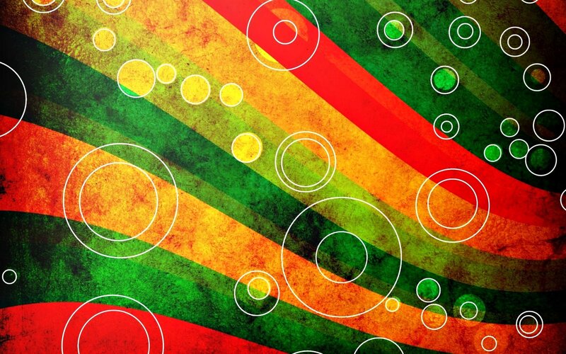 Abstract Pattern with Circles — Red