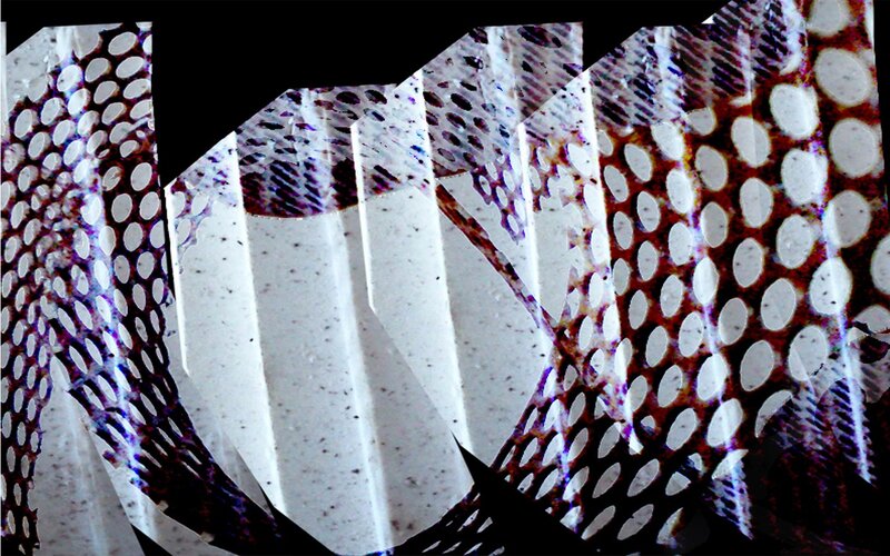 abstract pattern with perforated shapes
