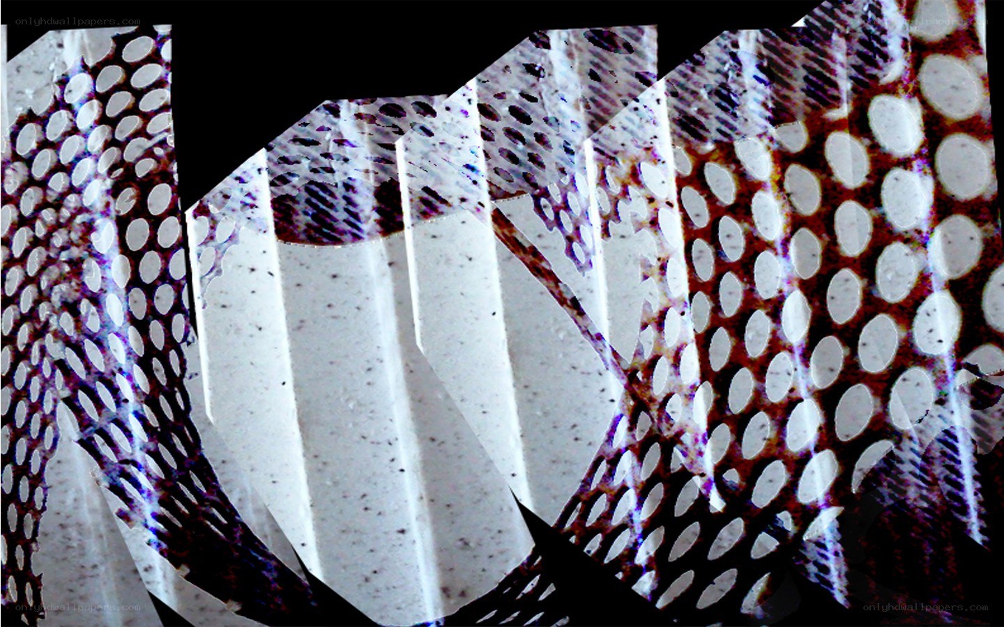 abstract pattern with perforated shapes