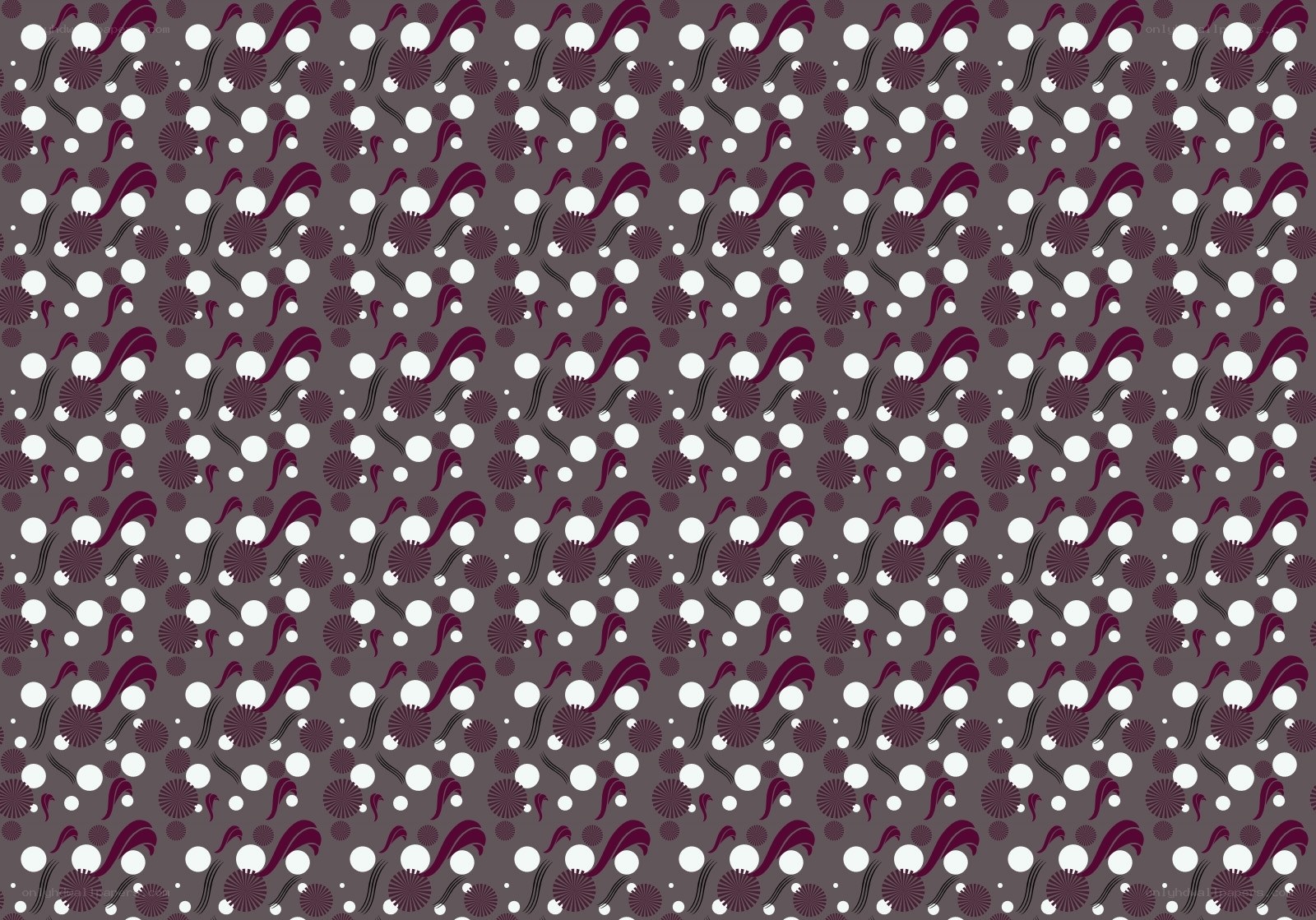 abstract pattern with swirls and dots