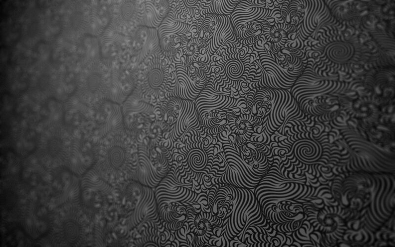 Abstract Pattern with Swirls — Black