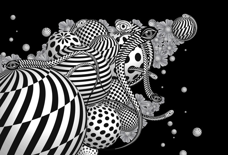 Abstract Patterned Spheres