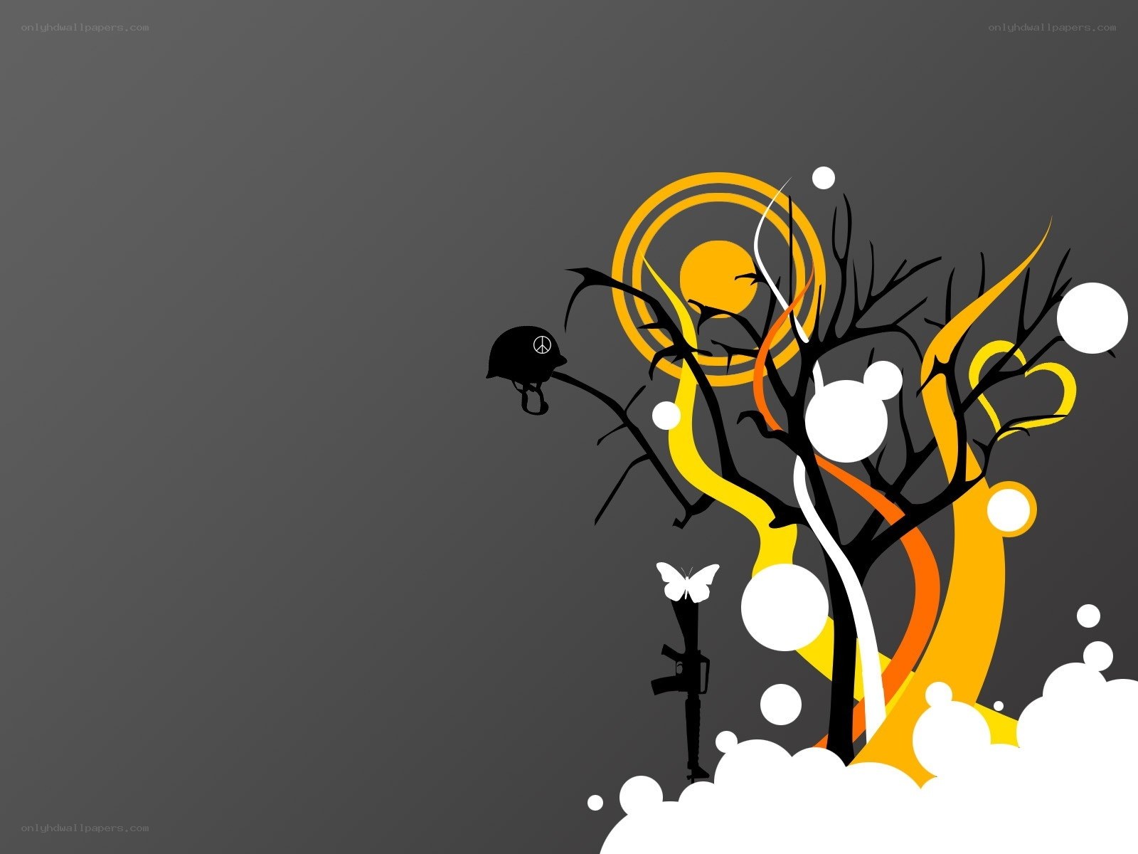 abstract peace and war art