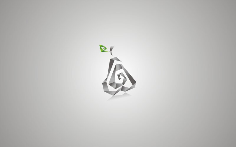 Abstract Pear Logo
