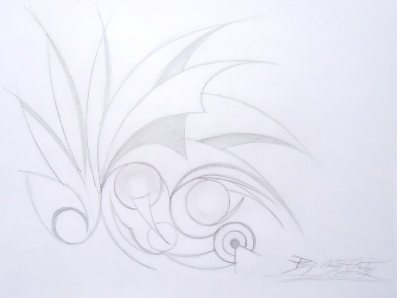 abstract pencil sketch design