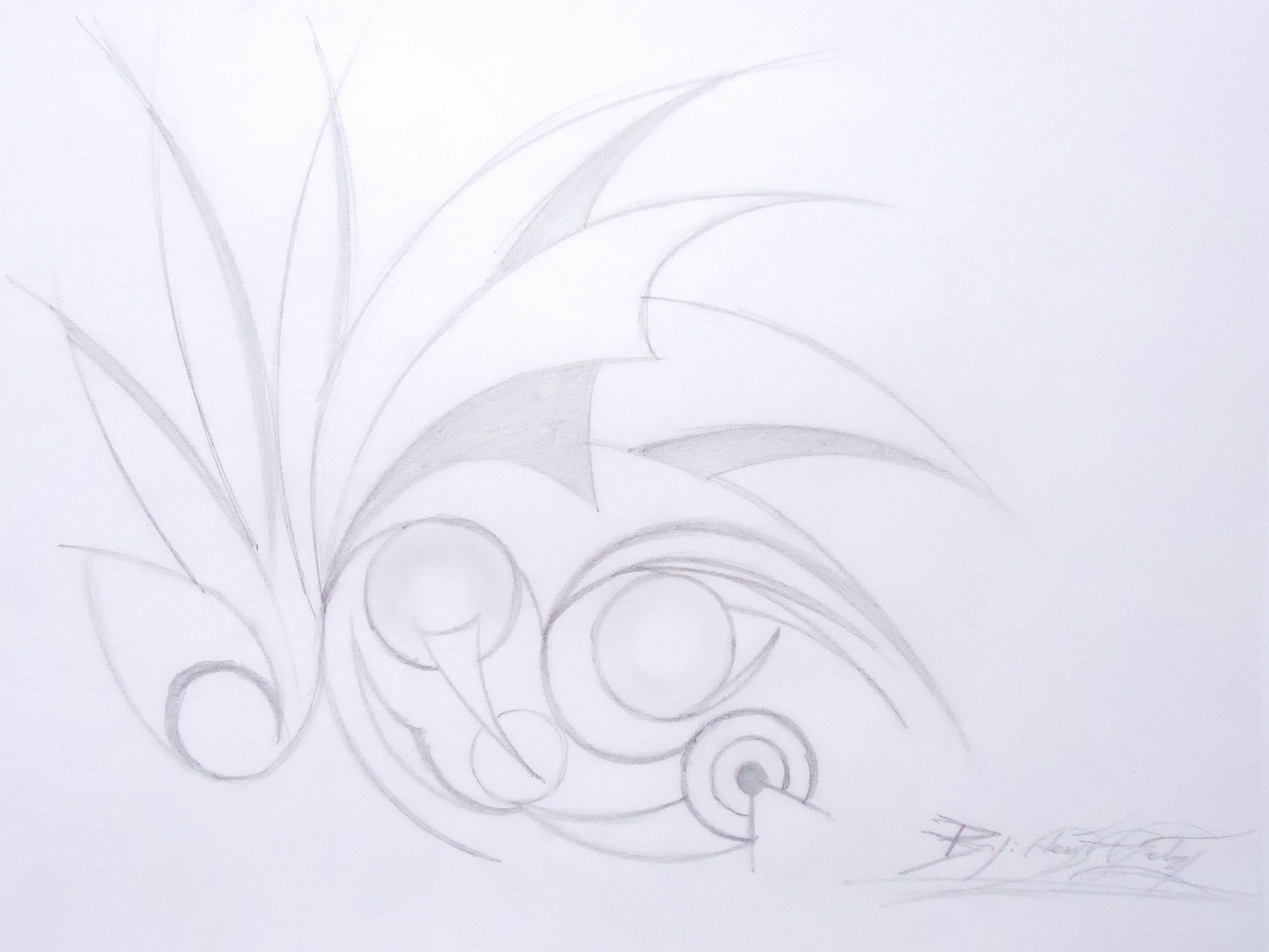 abstract pencil sketch design