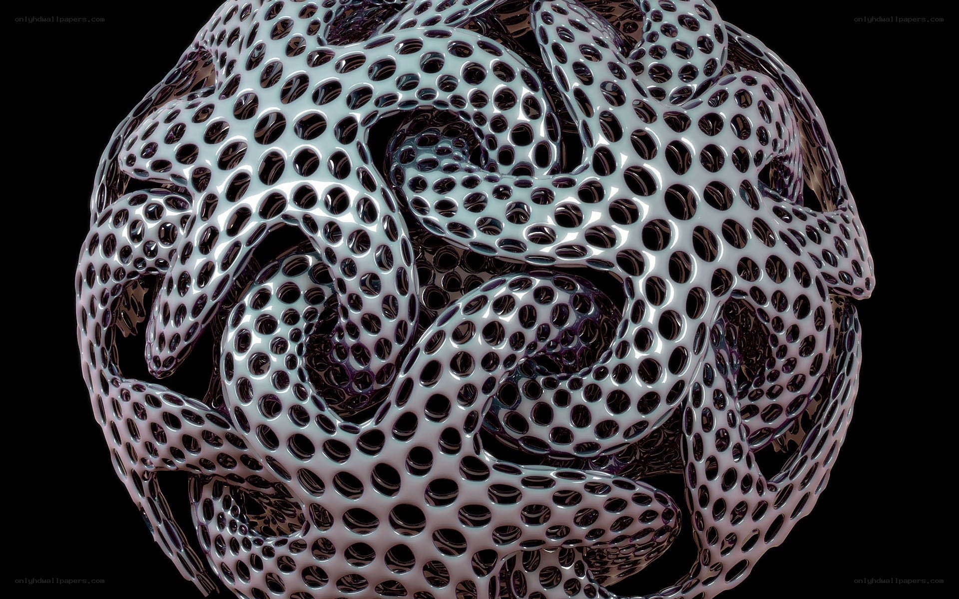 abstract perforated sphere