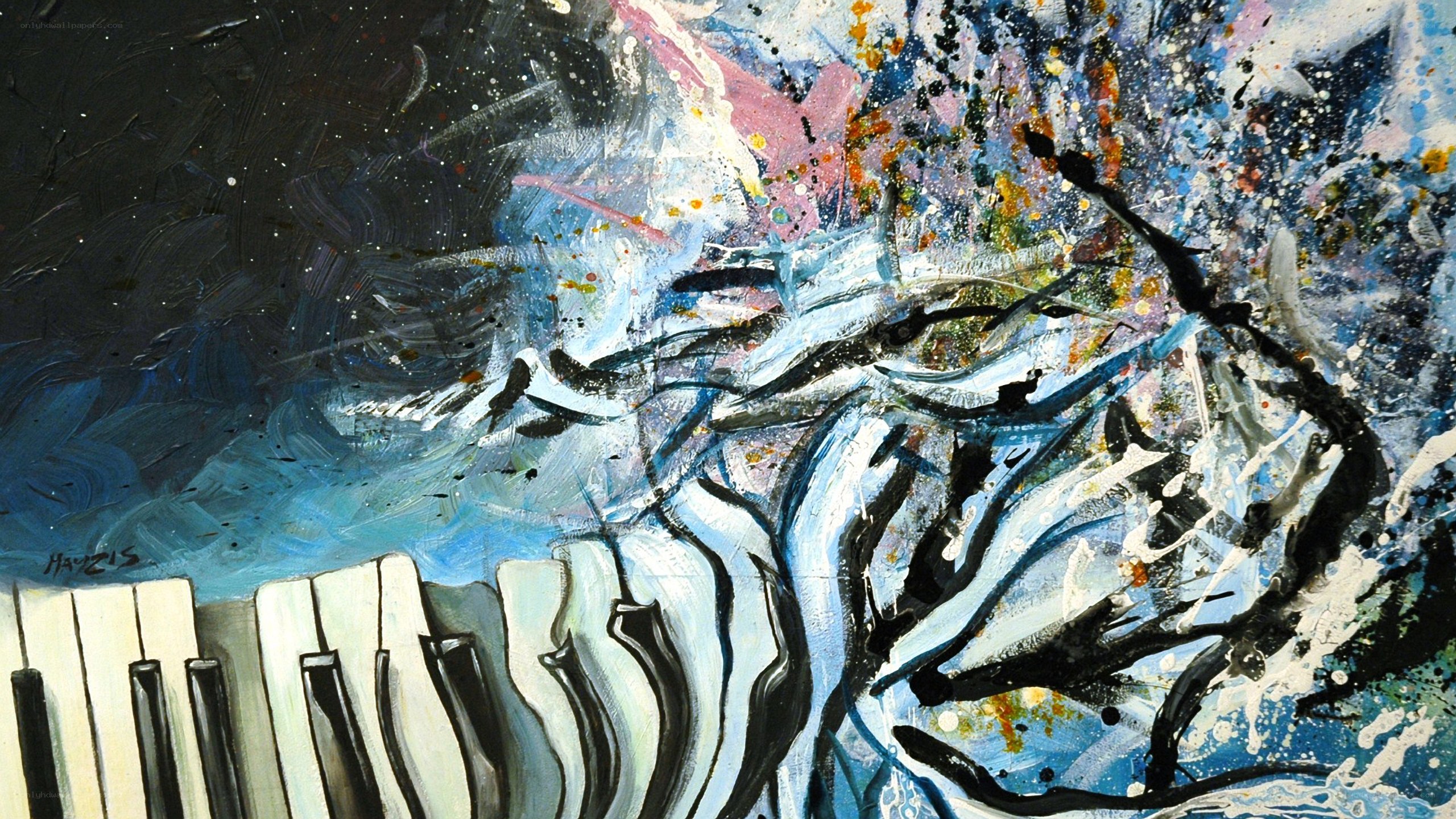 Abstract piano art