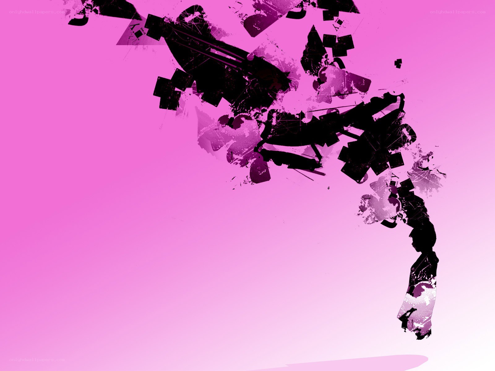 abstract pink and black design