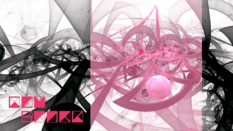 Abstract pink and black fractal art