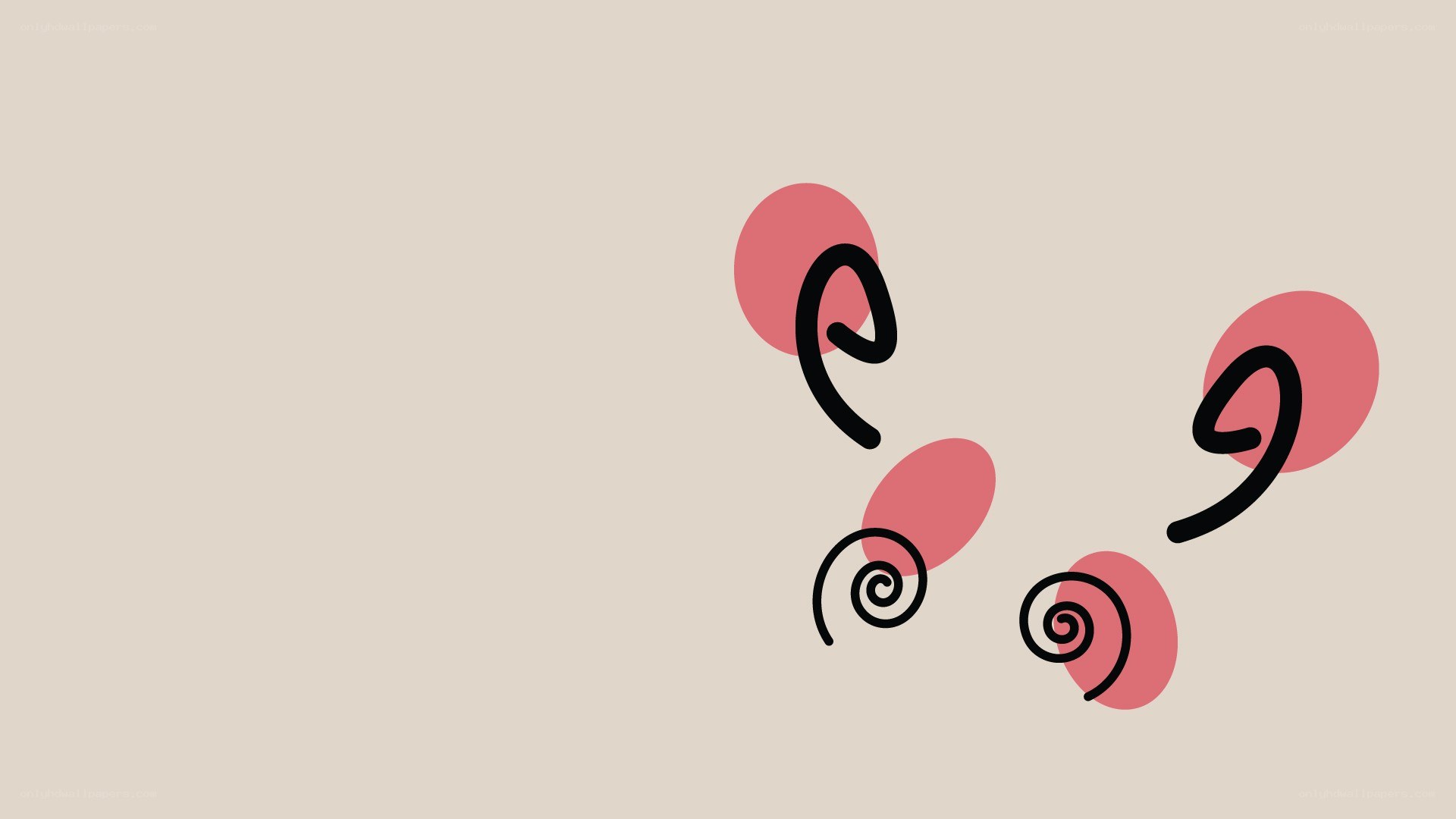 abstract pink and black shapes