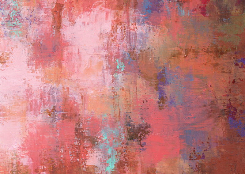 Abstract pink and blue painting