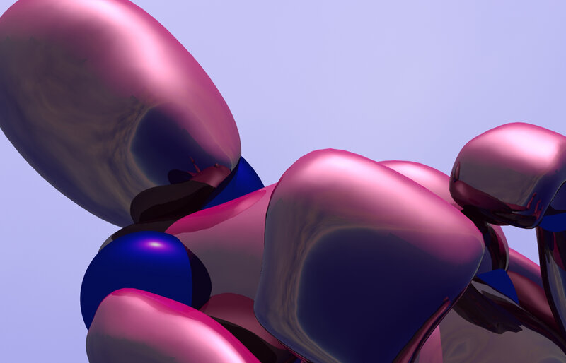 Abstract Pink and Blue Shapes