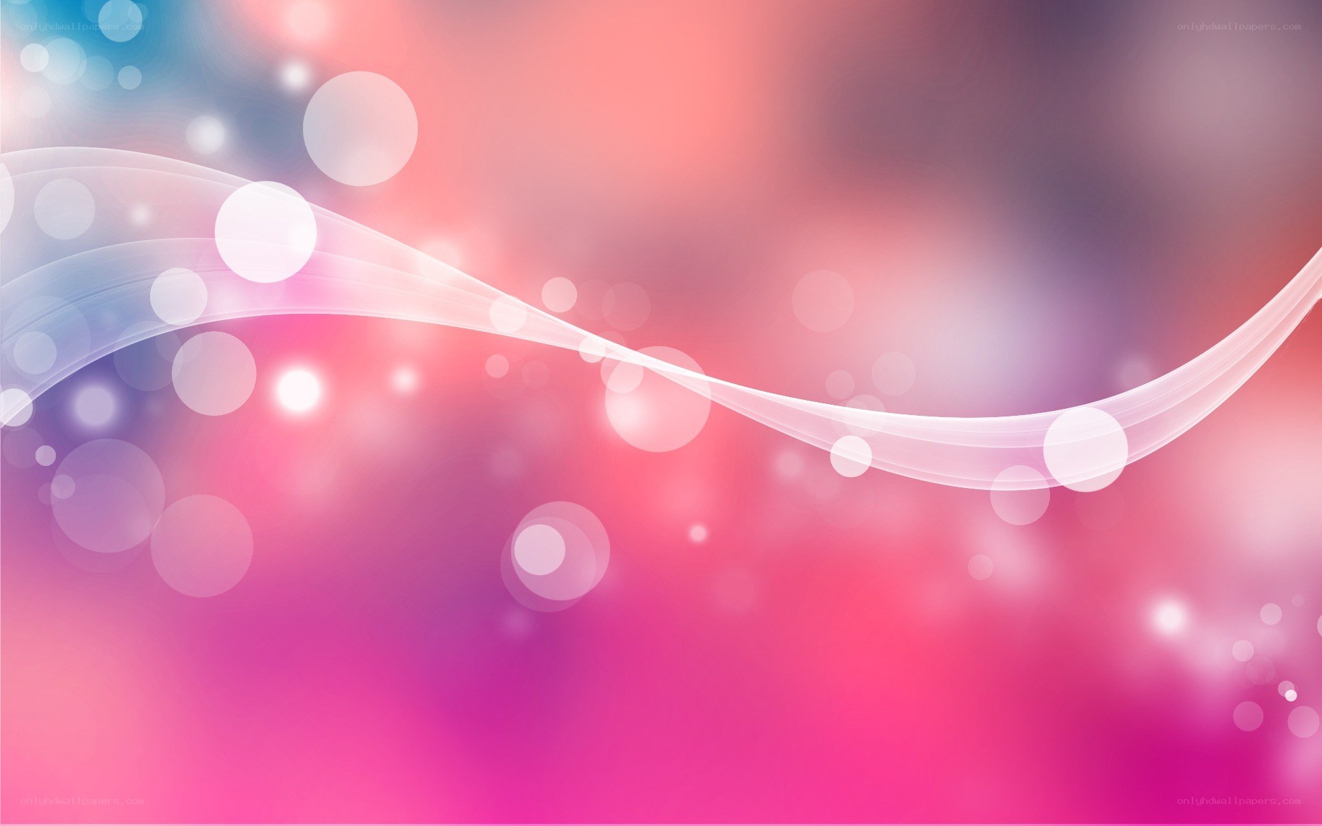 abstract pink and blue waves