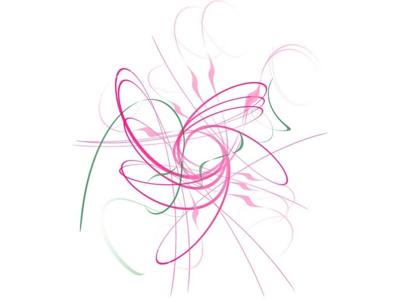 abstract pink and green swirls