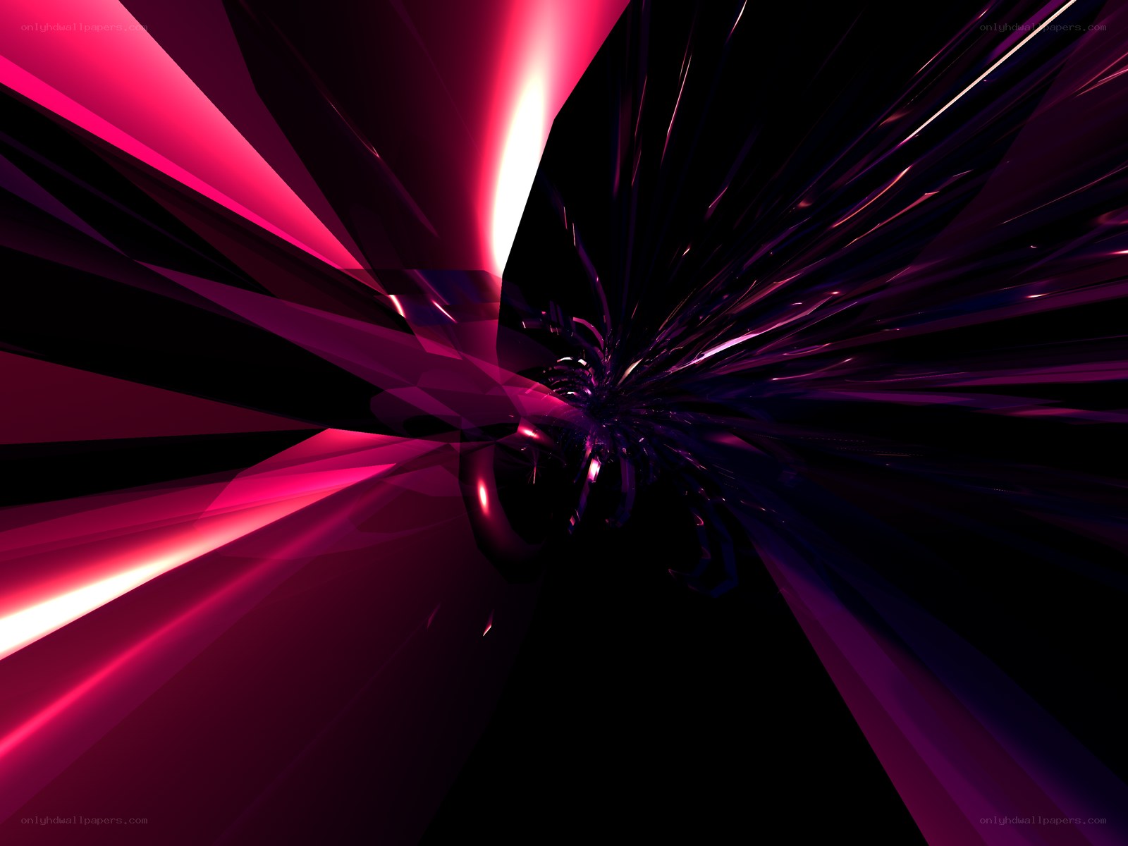 Abstract pink and purple light burst