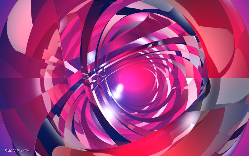 Abstract pink and purple tunnel