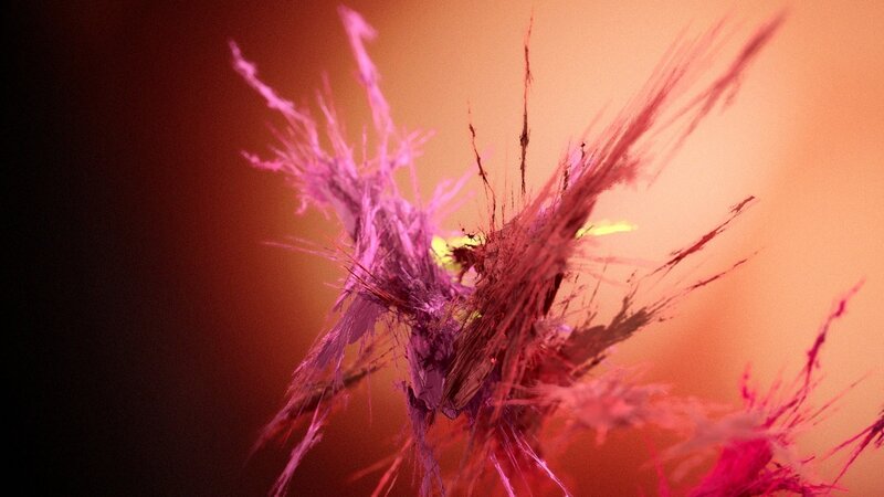 abstract pink and red splatter