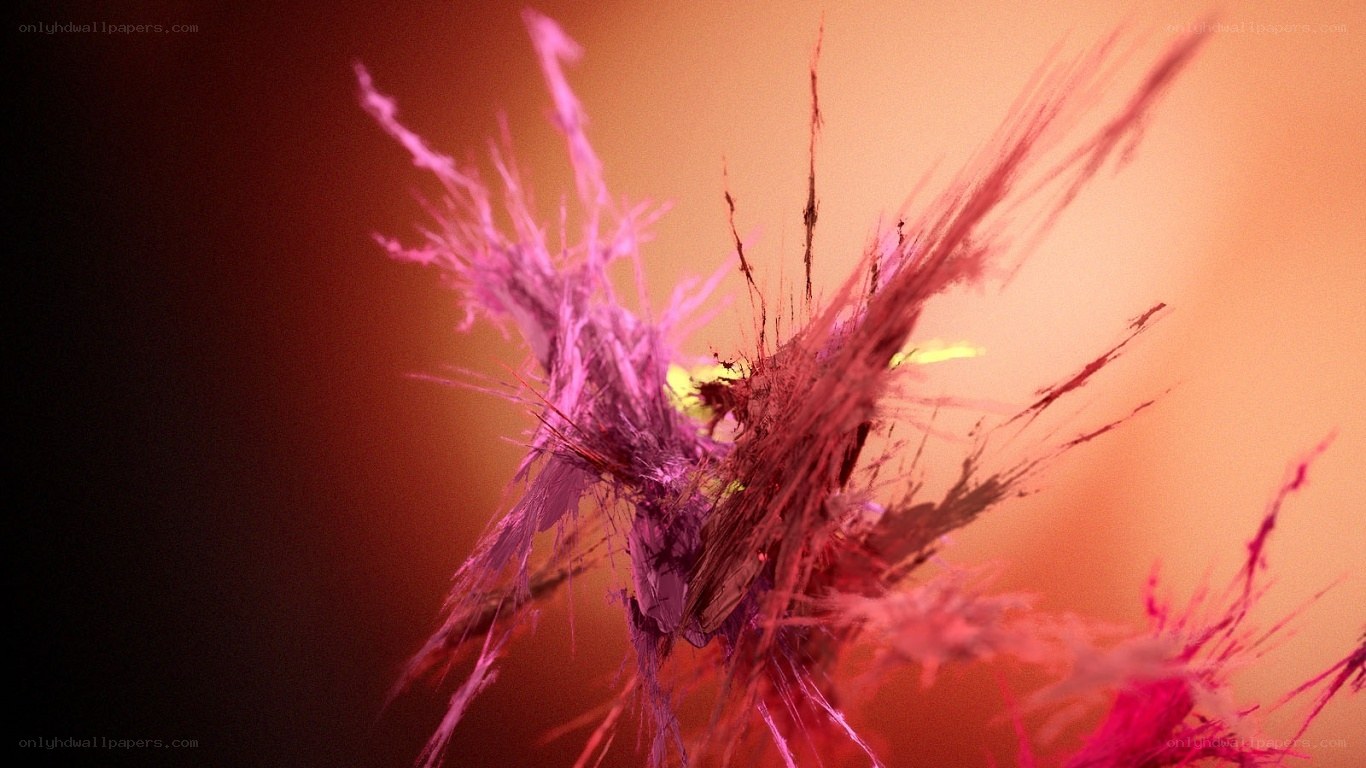 abstract pink and red splatter