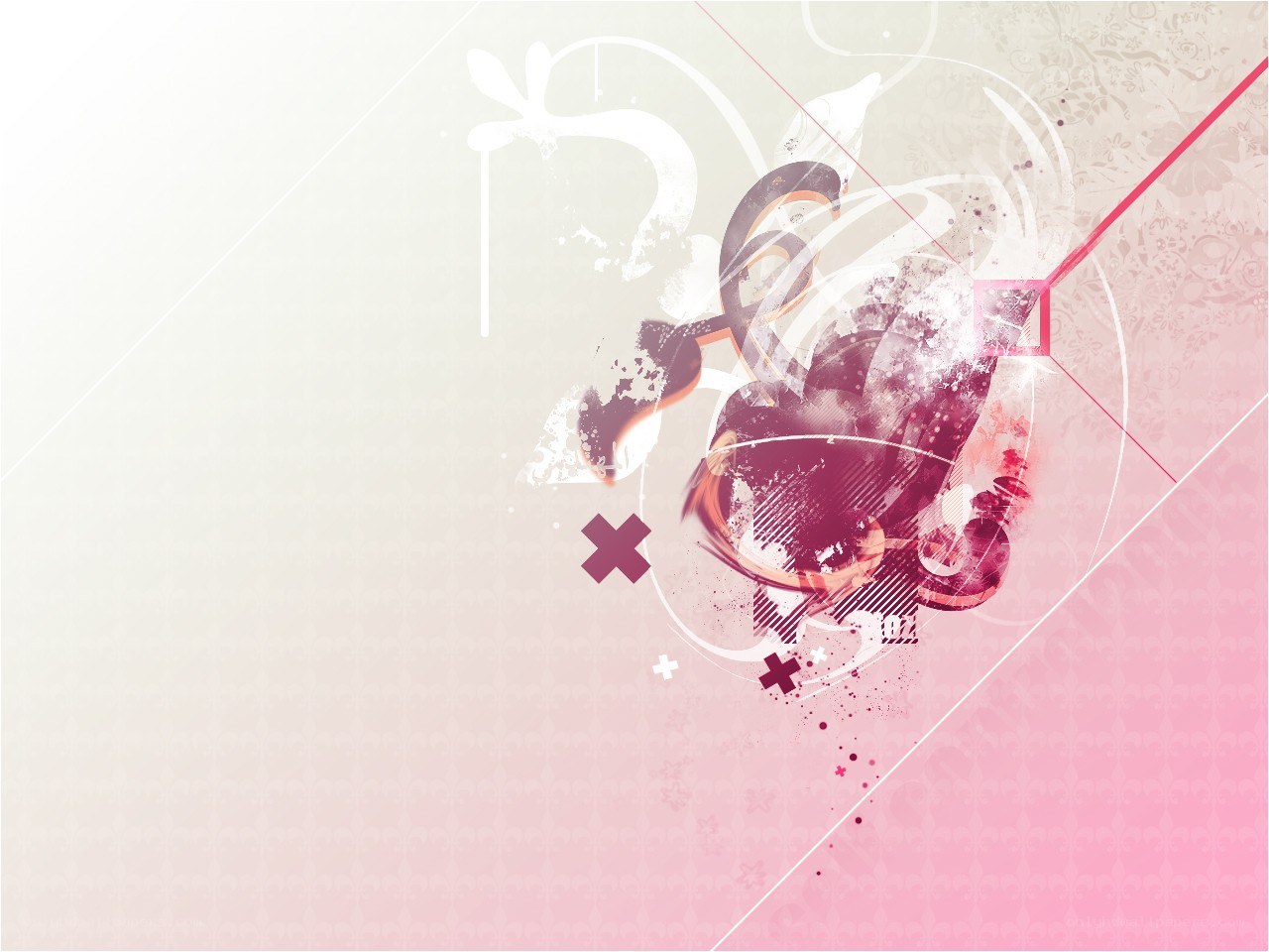 abstract pink and white design
