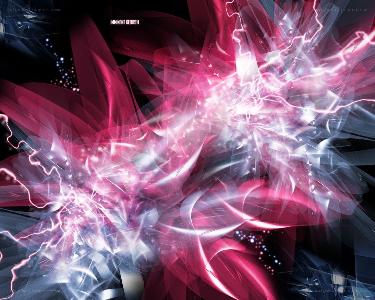 Abstract pink and white energy explosion