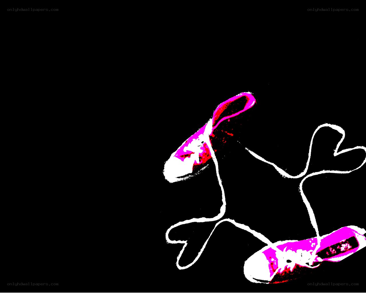 abstract pink and white line art