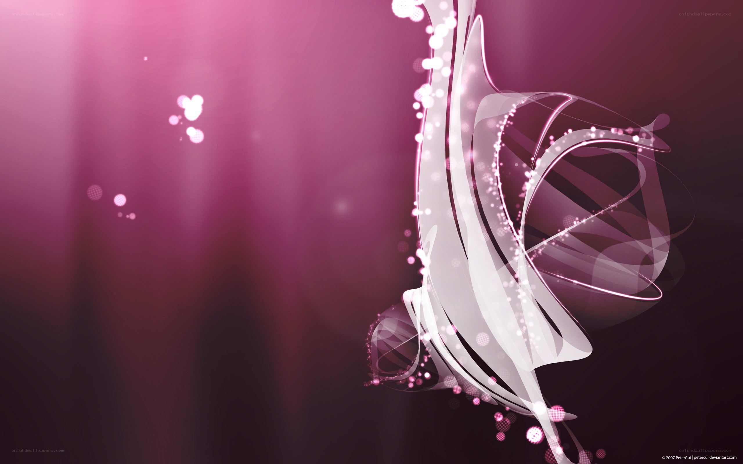 abstract pink and white swirl