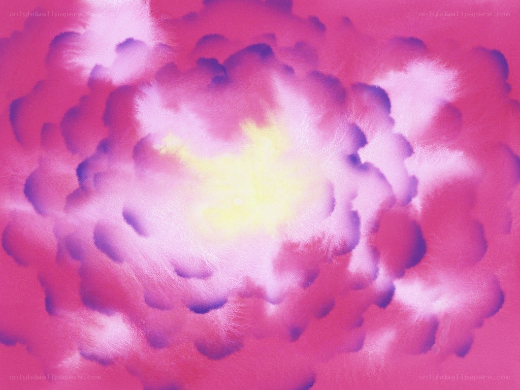 Abstract pink and yellow cloud