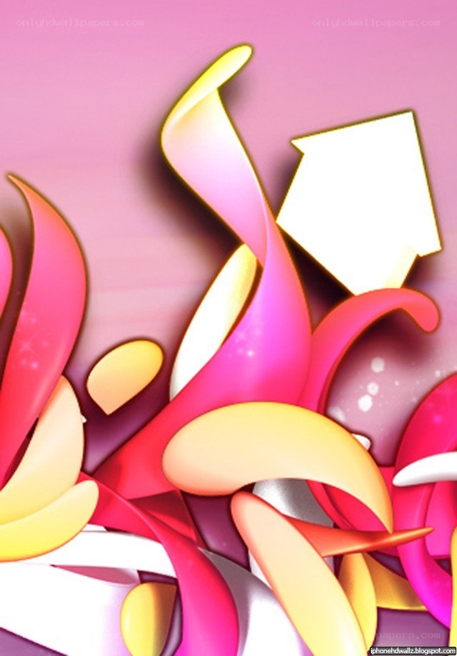 abstract pink and yellow design