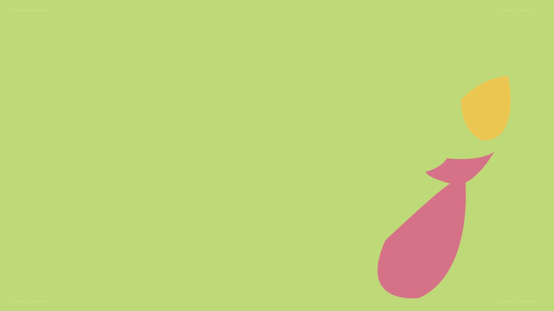 abstract pink and yellow shape