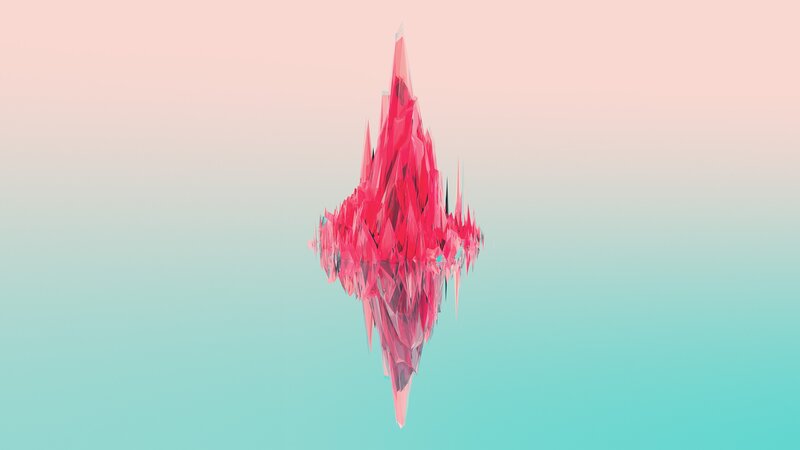 abstract pink crystal formation