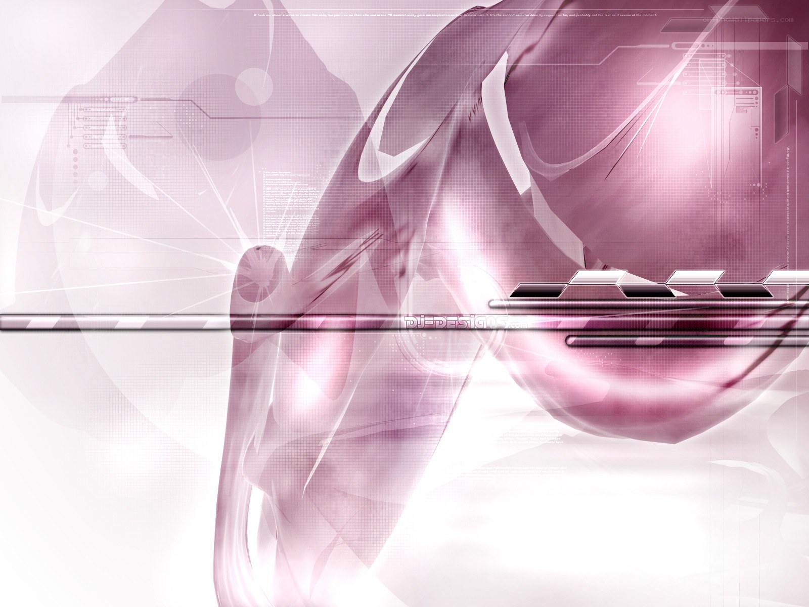 abstract pink digital art