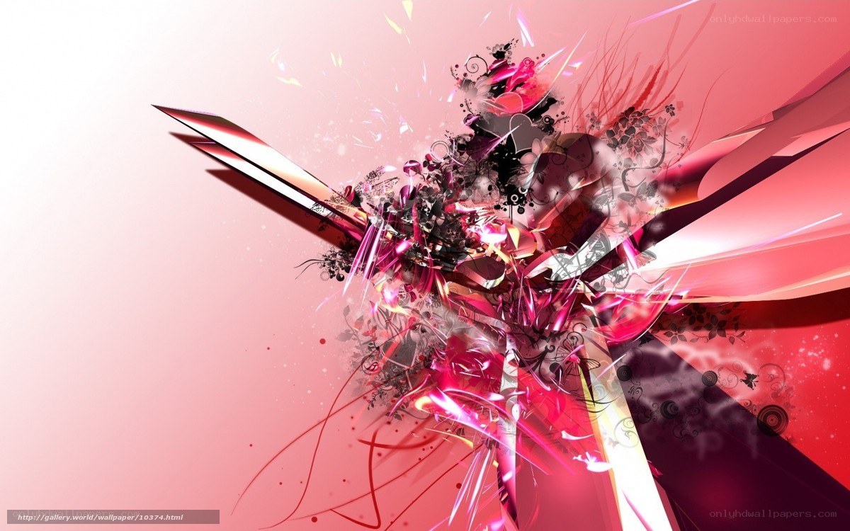 abstract pink explosion art