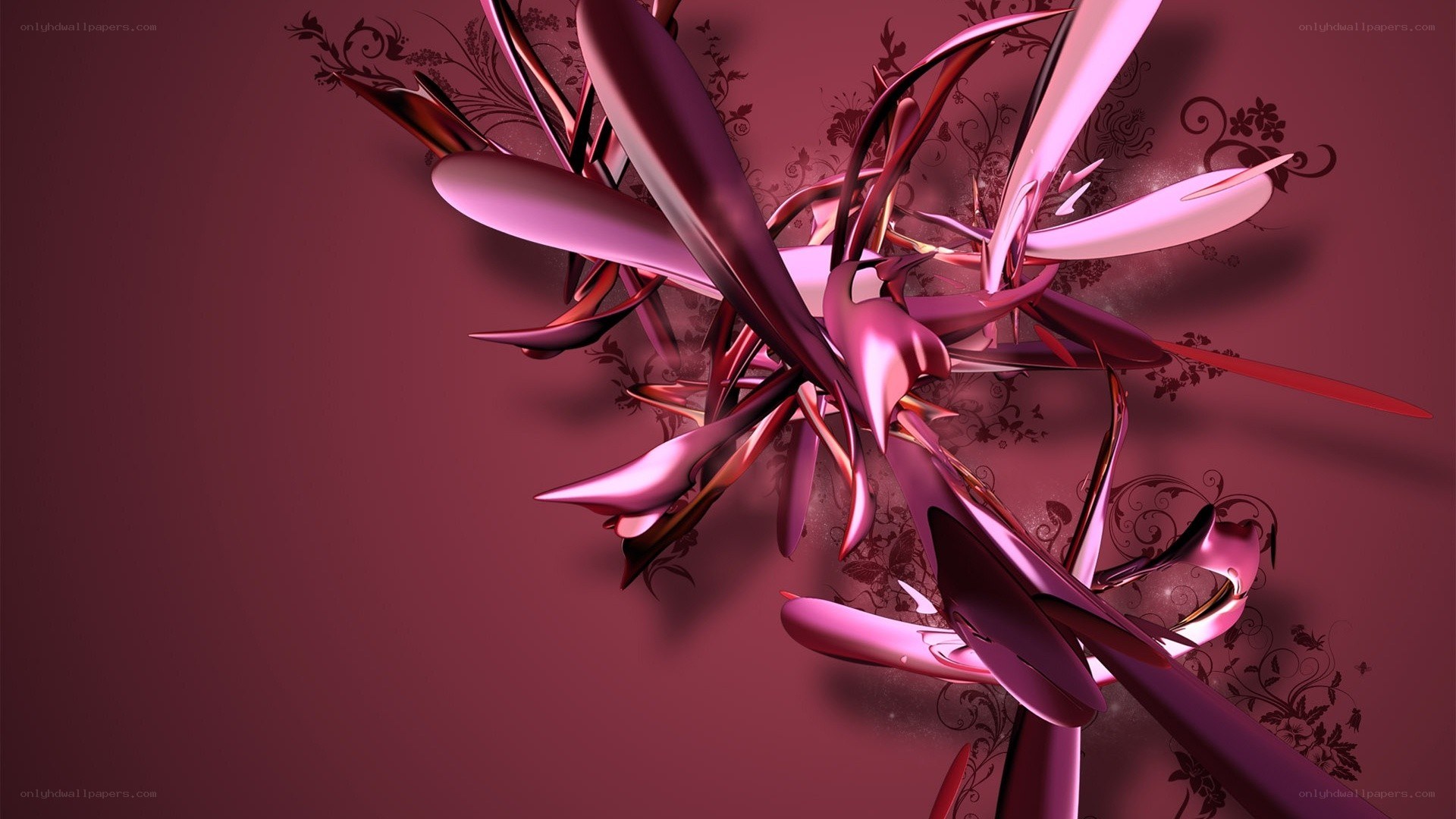 abstract pink floral design