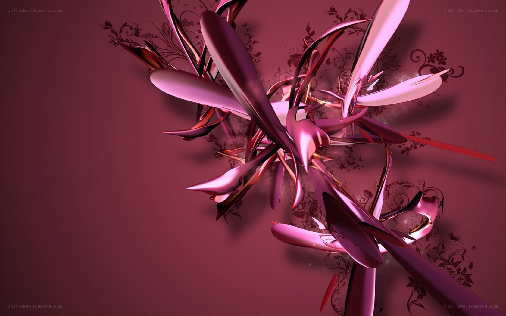 abstract pink floral design