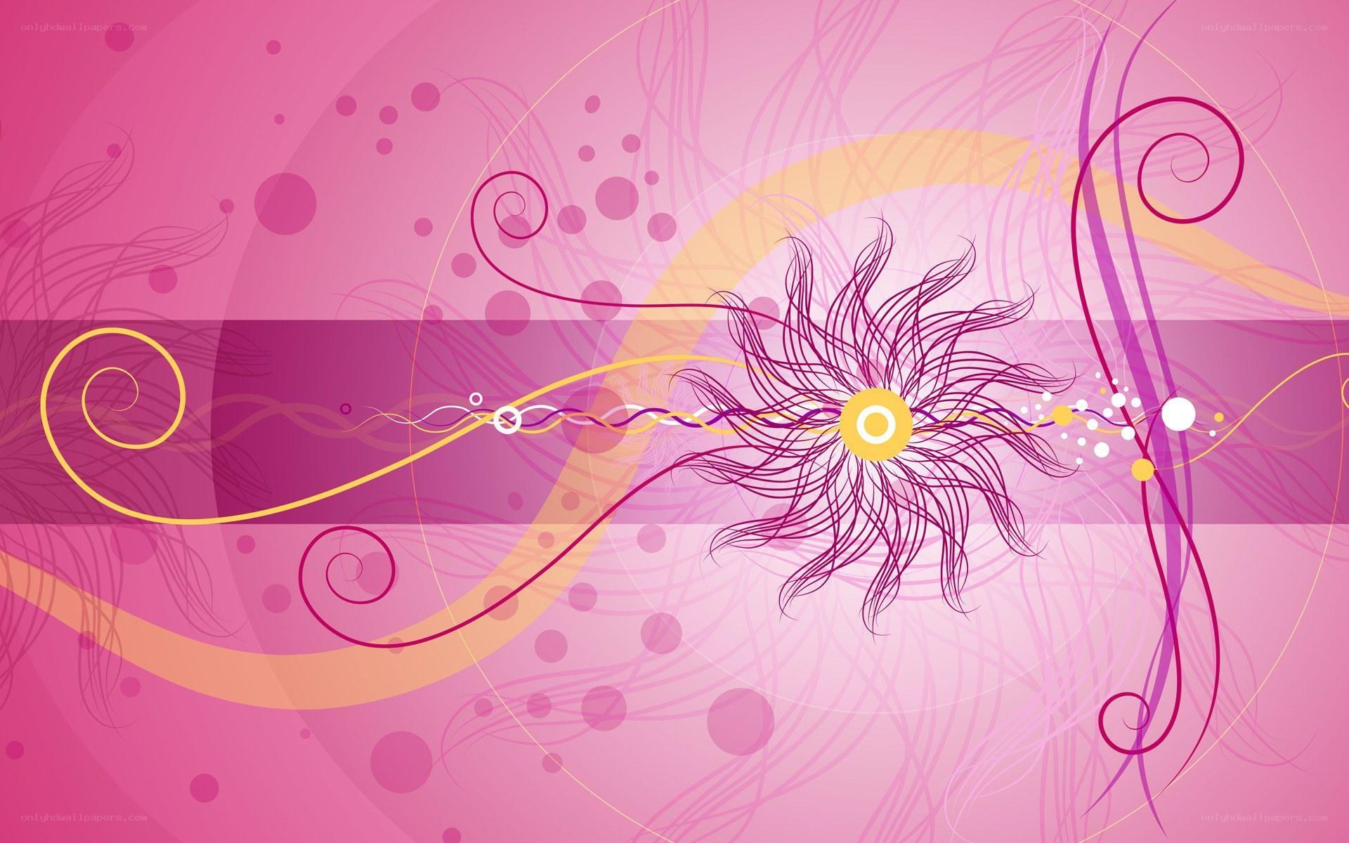 abstract pink floral design