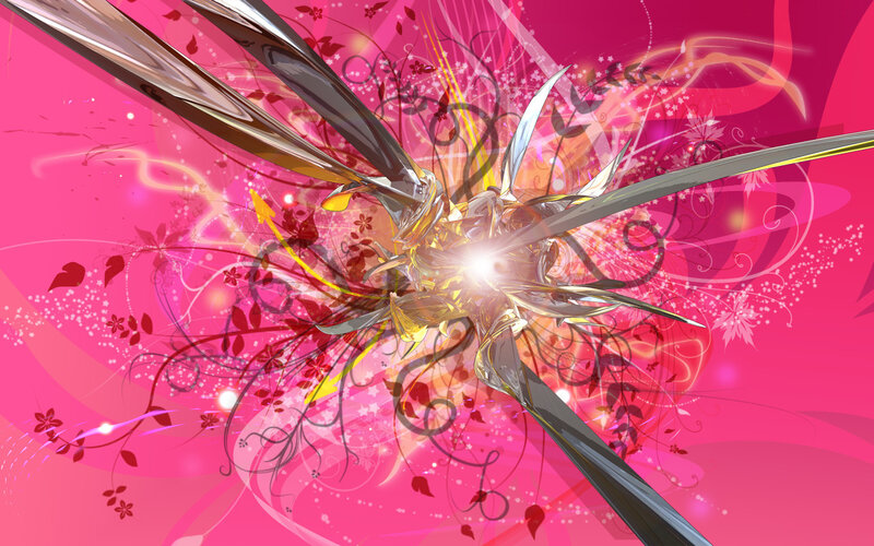 Abstract pink floral design