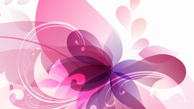 Abstract Pink Floral Design — Calm