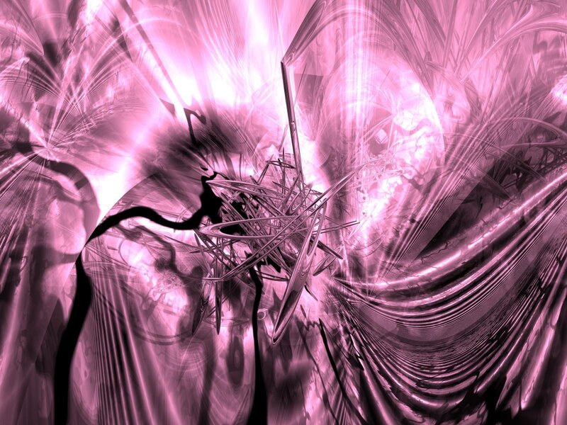 Abstract Pink Fractal Design — Dramatic
