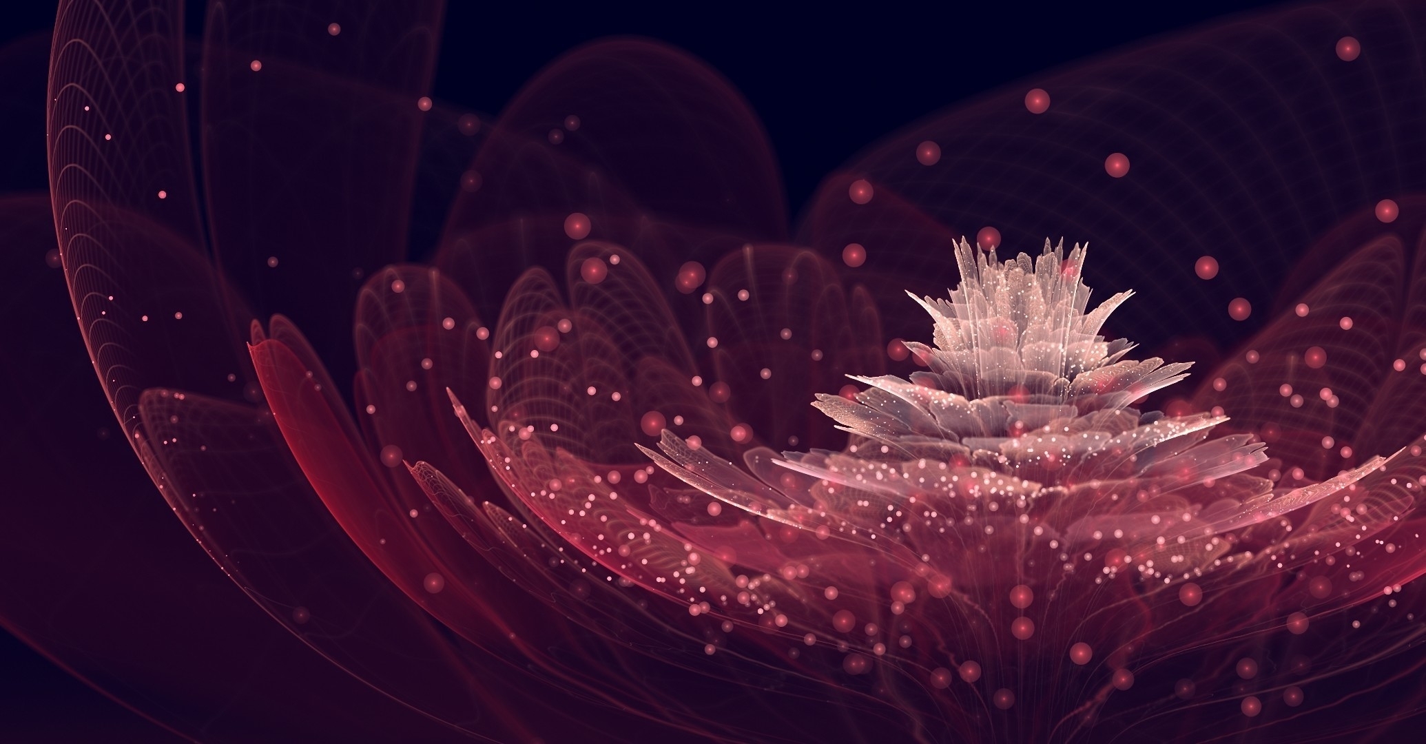 Abstract pink fractal flower