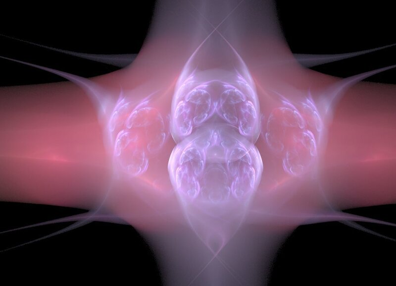Abstract pink fractal pattern
