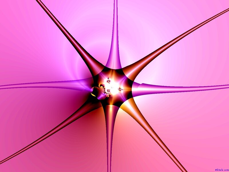 Abstract pink fractal star