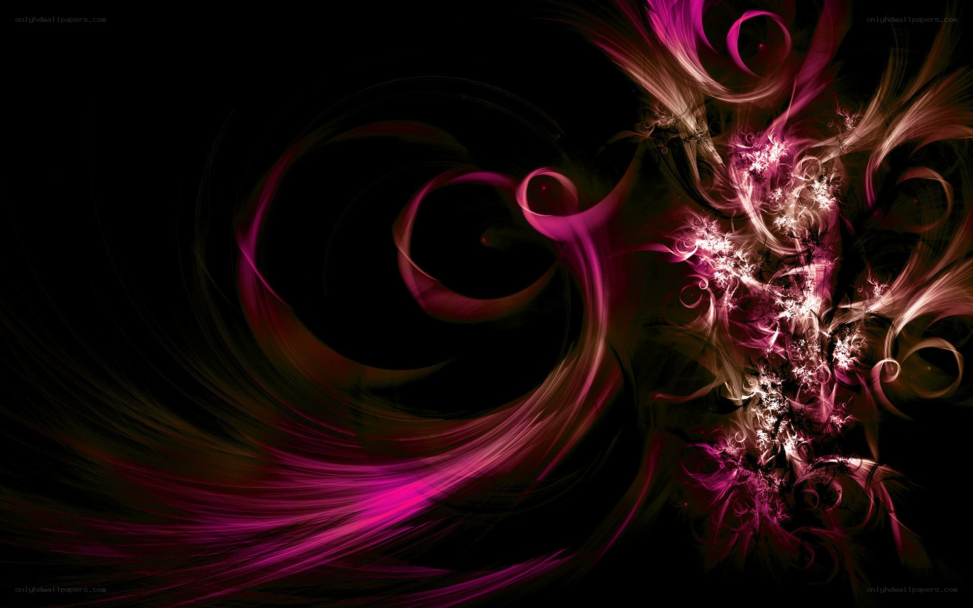 Abstract pink fractal swirl