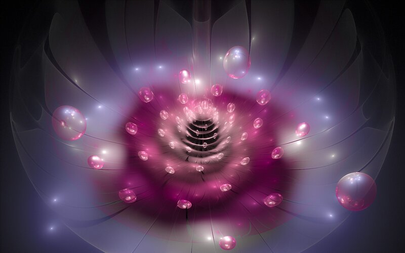 Abstract pink fractal tunnel