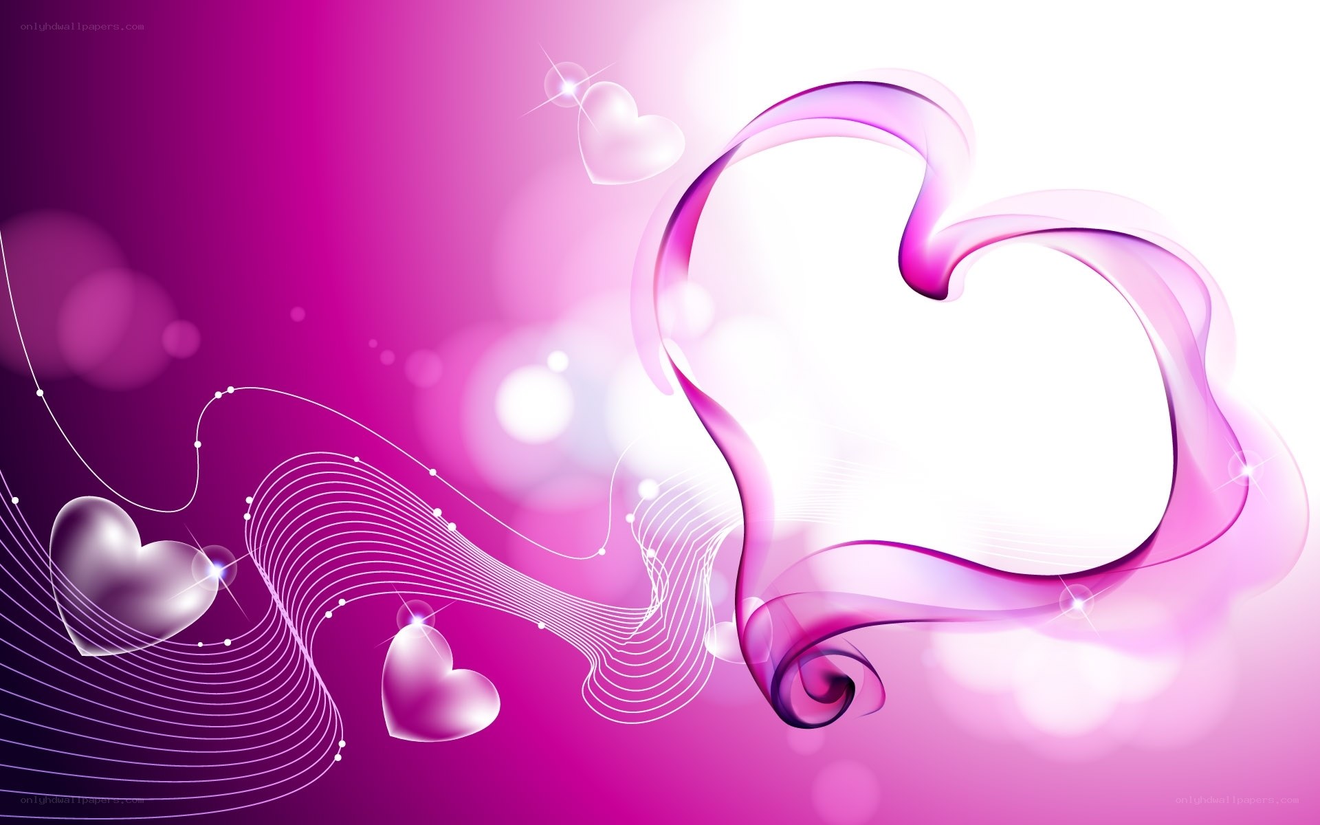 Abstract pink heart design