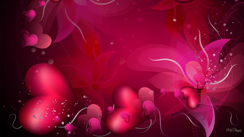 Abstract Pink Hearts