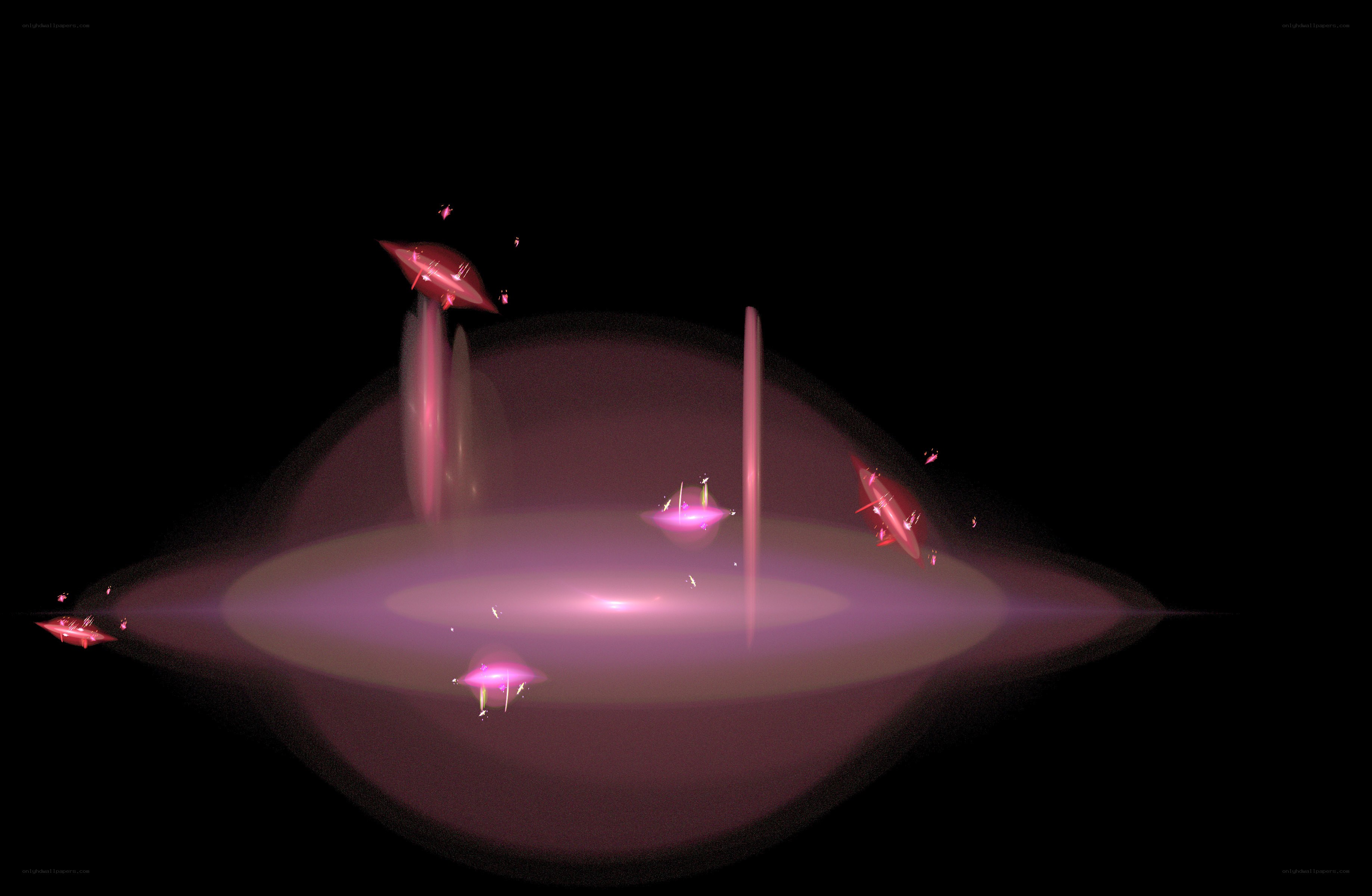 abstract pink light spheres