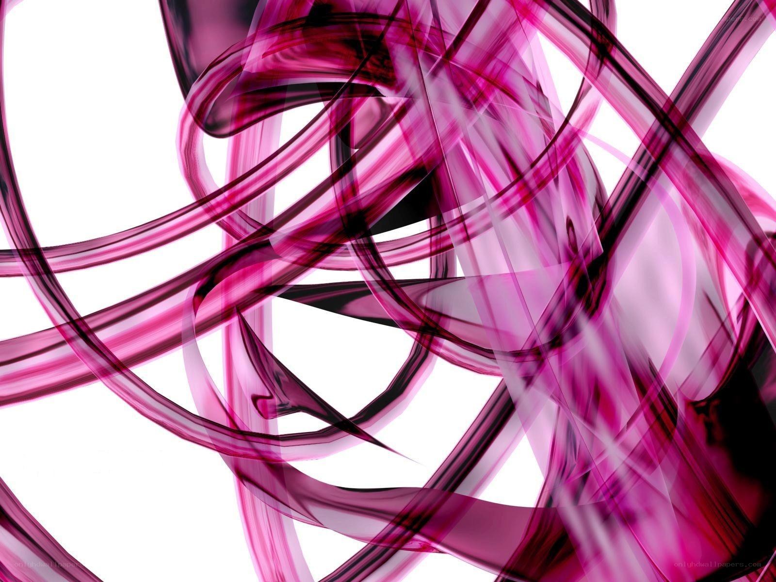 abstract pink ribbon swirl